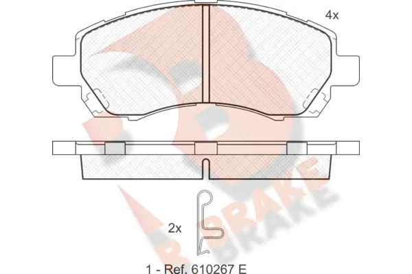 Kit de plaquettes de frein, frein à disque R BRAKE RB1318