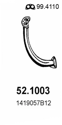 Tuyau d'échappement ASSO 52.1003