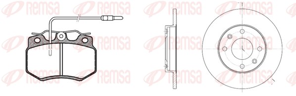 Kit de freins, frein à disques REMSA 8170.00