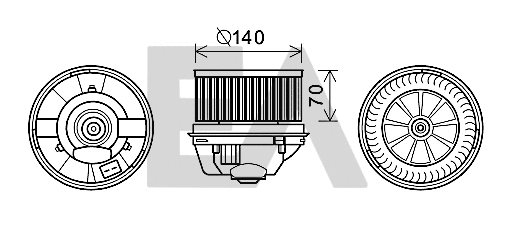 Moteur électrique, pulseur d'air habitacle EACLIMA 42A22002