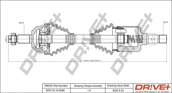 Arbre de transmission Dr!ve+ DP2110.10.0328