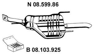 Silencieux arrière EBERSPÄCHER 08.599.86