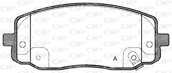 Kit de plaquettes de frein, frein à disque OPEN PARTS BPA1133.02