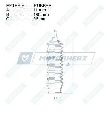 Joint-soufflet, direction MOTORHERZ RDZ0248MG
