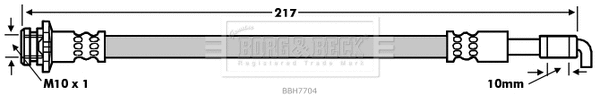 Flexible de frein BORG & BECK BBH7704