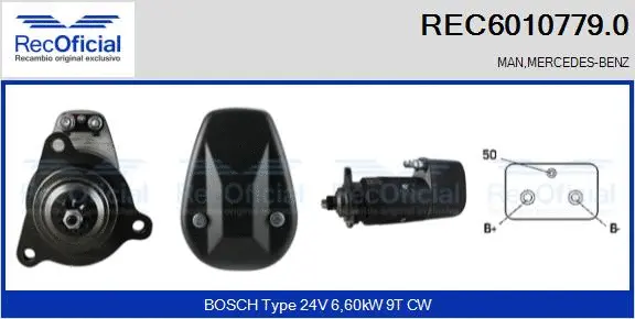 Démarreur RECOFICIAL REC6010779.0