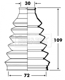 Jeu de joints-soufflets, arbre de commande BORG & BECK BCB6074