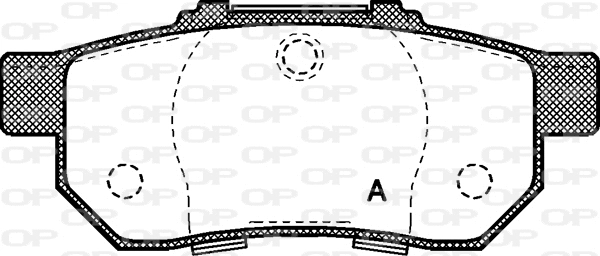 Kit de plaquettes de frein, frein à disque OPEN PARTS BPA0233.20