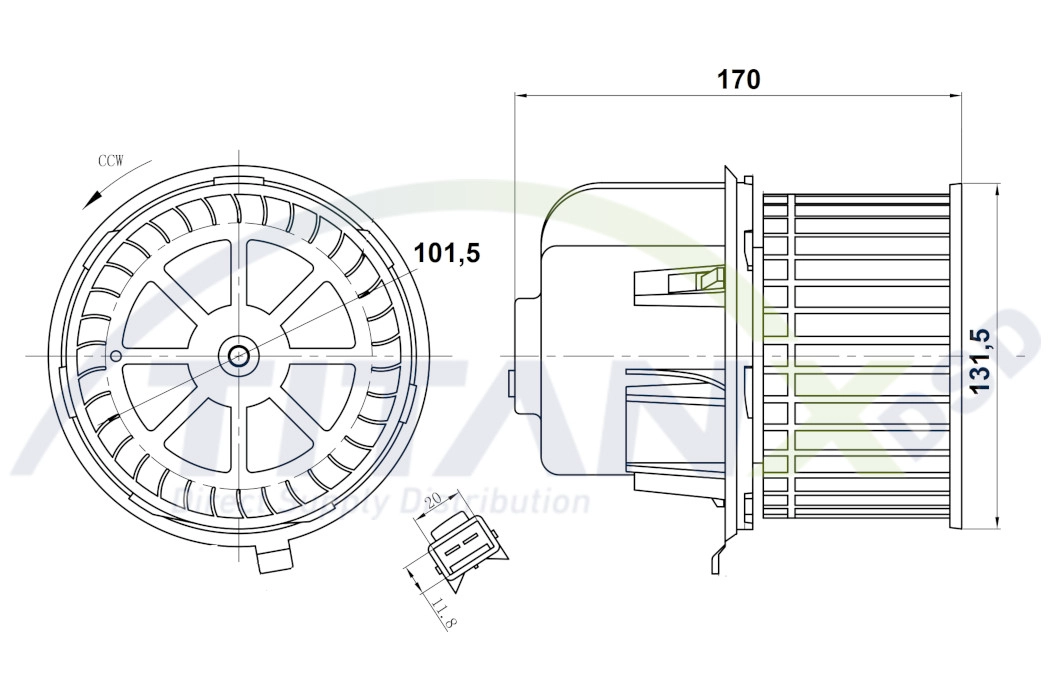 Pulseur d'air habitacle TitanX BL389001