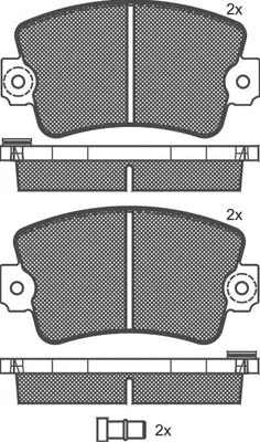 Kit de plaquettes de frein, frein à disque Technika 01065