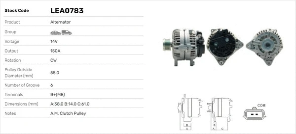 Alternateur LUSA LEA0783