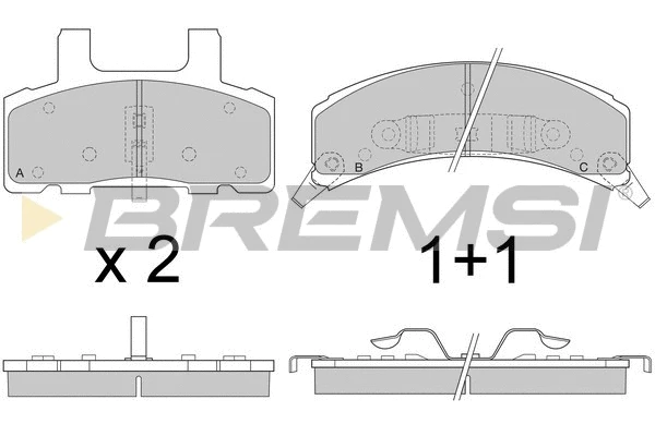 Kit de plaquettes de frein, frein à disque BREMSI BP2790