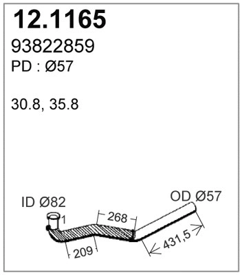 Tuyau d'échappement ASSO 12.1165