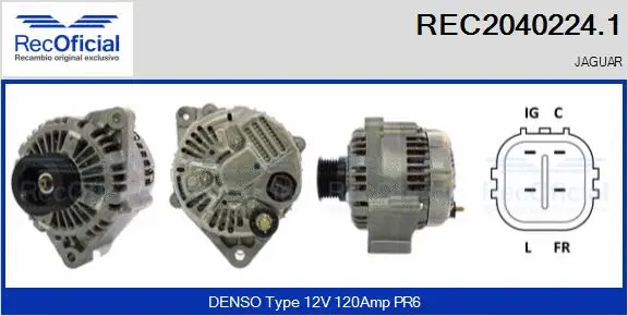 Alternateur RECOFICIAL REC2040224.1