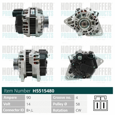 Alternateur HOFFER H5515480