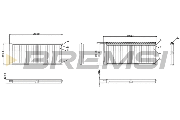 Filtre, air de l'habitacle BREMSI FC0913