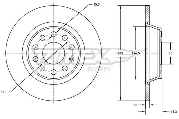Disque de frein TOMEX Brakes TX 72-45