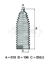 Jeu de joints-soufflets, direction BORG & BECK BSG3458