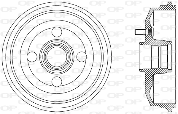 Tambour de frein OPEN PARTS BAD9058.40