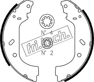 Jeu de mâchoires de frein fri.tech. 1034.098