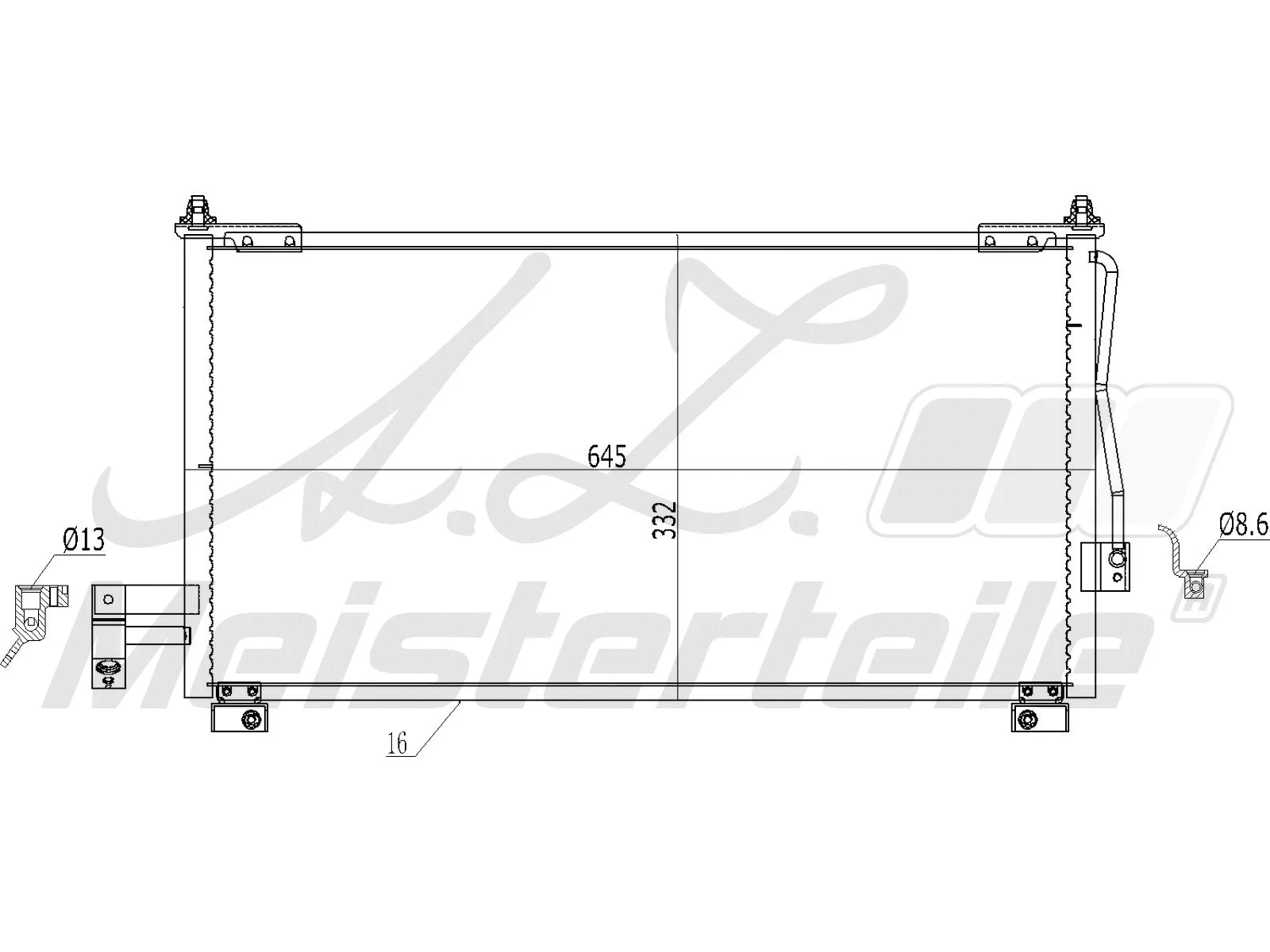 Condenseur, climatisation A.Z. Meisterteile AZMT-45-030-1454