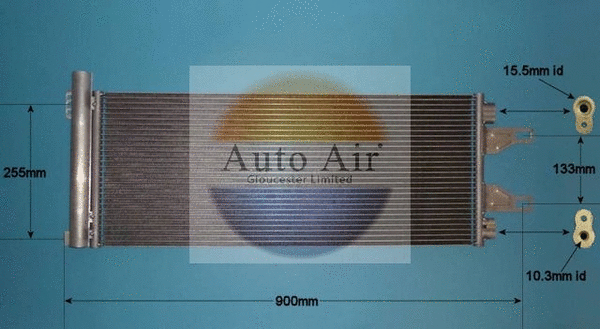 Condenseur, climatisation AUTO AIR GLOUCESTER 16-9796