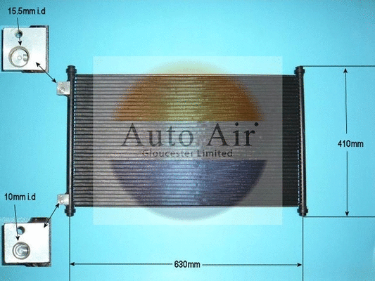 Condenseur, climatisation AUTO AIR GLOUCESTER 16-1053