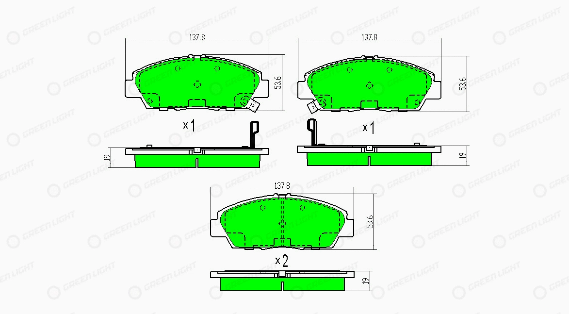Kit de plaquettes de frein, frein à disque Automotive Adriado GLBP0437
