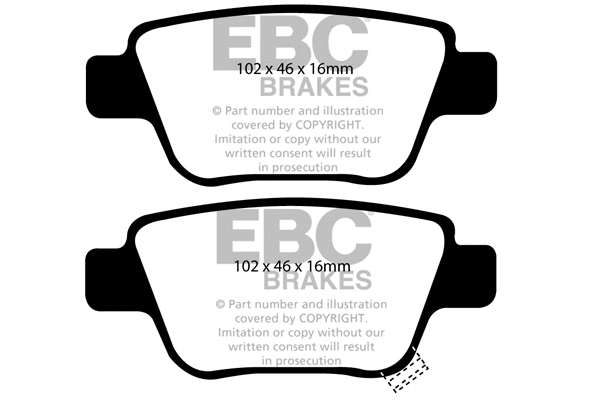 Kit de plaquettes de frein, frein à disque EBC Brakes DP21519