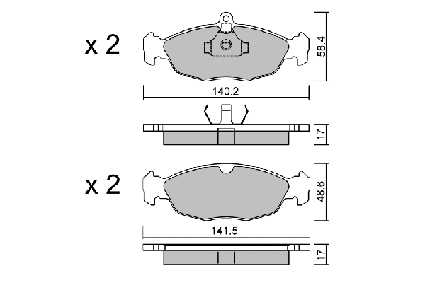 Kit de plaquettes de frein, frein à disque AISIN BPOP-1003