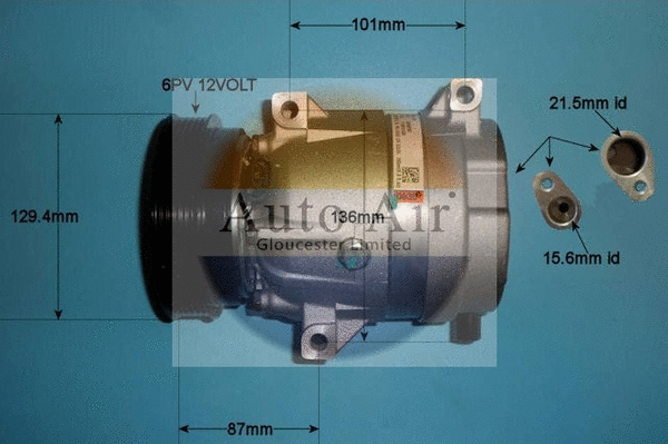 Compresseur, climatisation AUTO AIR GLOUCESTER 14-1116