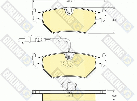 Kit de plaquettes de frein, frein à disque GIRLING 6112582