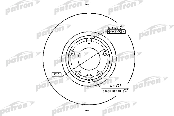 Disque de frein PATRON PBD2665