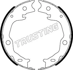 Jeu de mâchoires de frein, frein de stationnement TRUSTING 115.341