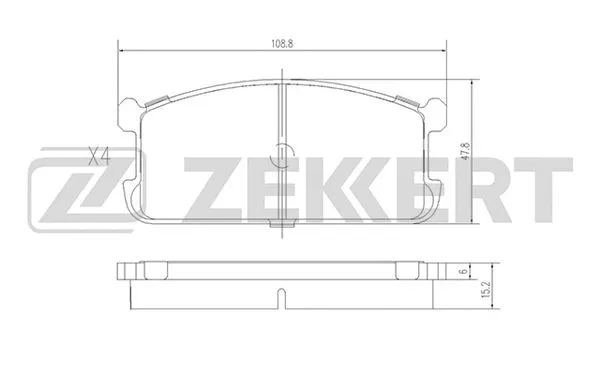 Kit de plaquettes de frein, frein à disque ZEKKERT BS-2533