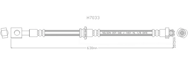 Flexible de frein KAWE H7033