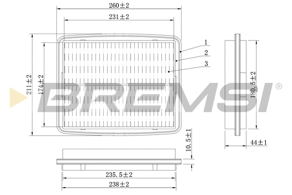 Filtre à air BREMSI FA1602
