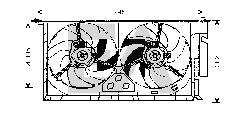 Ventilateur, refroidissement du moteur EACLIMA 33V10026