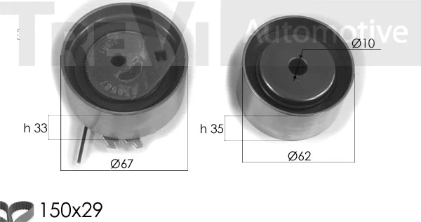 Kit de courroie crantée TREVI AUTOMOTIVE KD1321