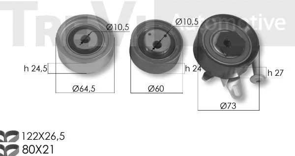 Kit de courroie crantée TREVI AUTOMOTIVE KD1450