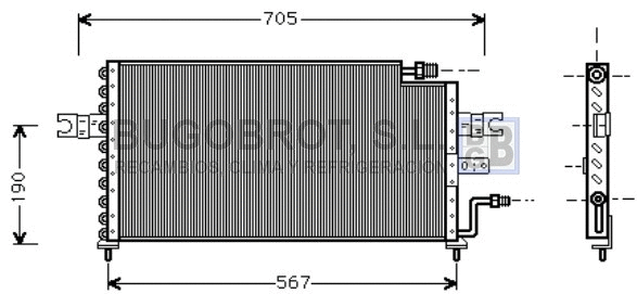 Condenseur, climatisation BUGOBROT 62-HY5039