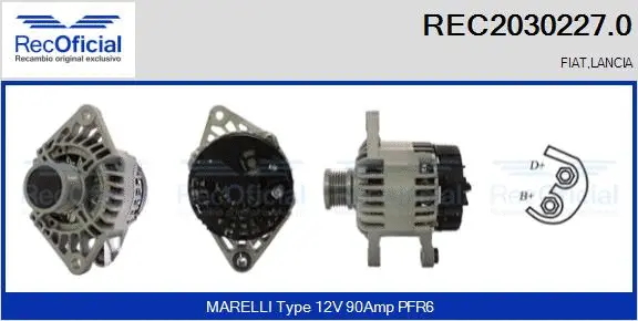 Alternateur RECOFICIAL REC2030227.0