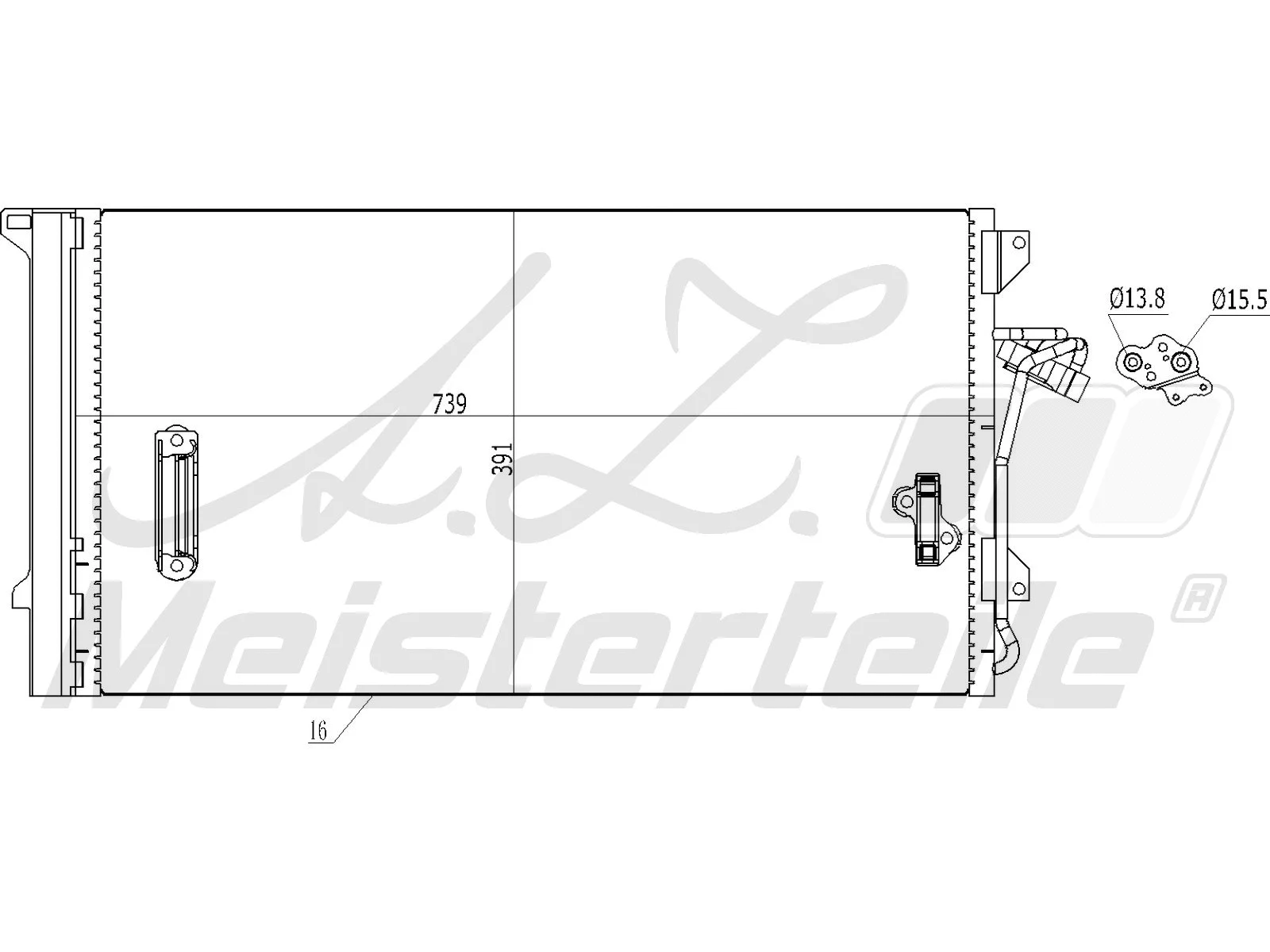 Condenseur, climatisation A.Z. Meisterteile AZMT-45-030-1053