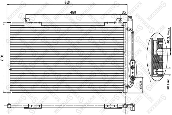 Condenseur, climatisation STELLOX 10-45332-SX