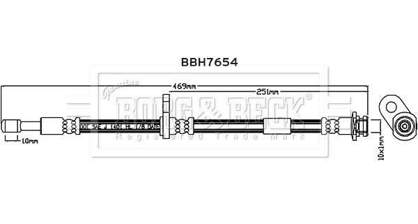 Flexible de frein BORG & BECK BBH7654