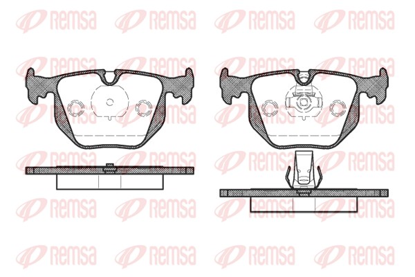 Kit de plaquettes de frein, frein à disque REMSA 0381.20