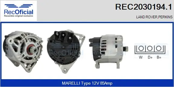 Alternateur RECOFICIAL REC2030194.1