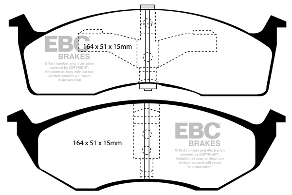Kit de plaquettes de frein, frein à disque EBC Brakes DP21065