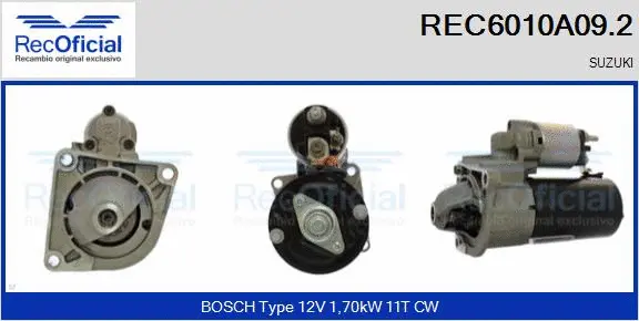 Démarreur RECOFICIAL REC6010A09.2