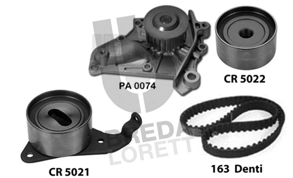Pompe à eau + kit de courroie crantée BREDA LORETT KPA0669A